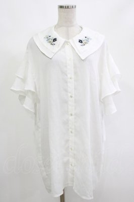 Preview of 刺繍チュニックブラウス M 白