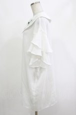 画像2: axes femme / 刺繍チュニックブラウス M 白 H-26-10-15-036-AX-TO-SA-ZH (2)