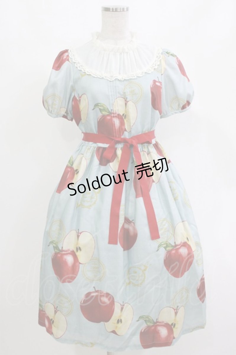画像1: Emily Temple cute / Apple Stampワンピース M ブルー H-26-10-15-054-ET-OP-NS-ZH (1)