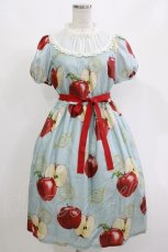 画像1: Emily Temple cute / Apple Stampワンピース M ブルー H-26-10-15-054-ET-OP-NS-ZH (1)