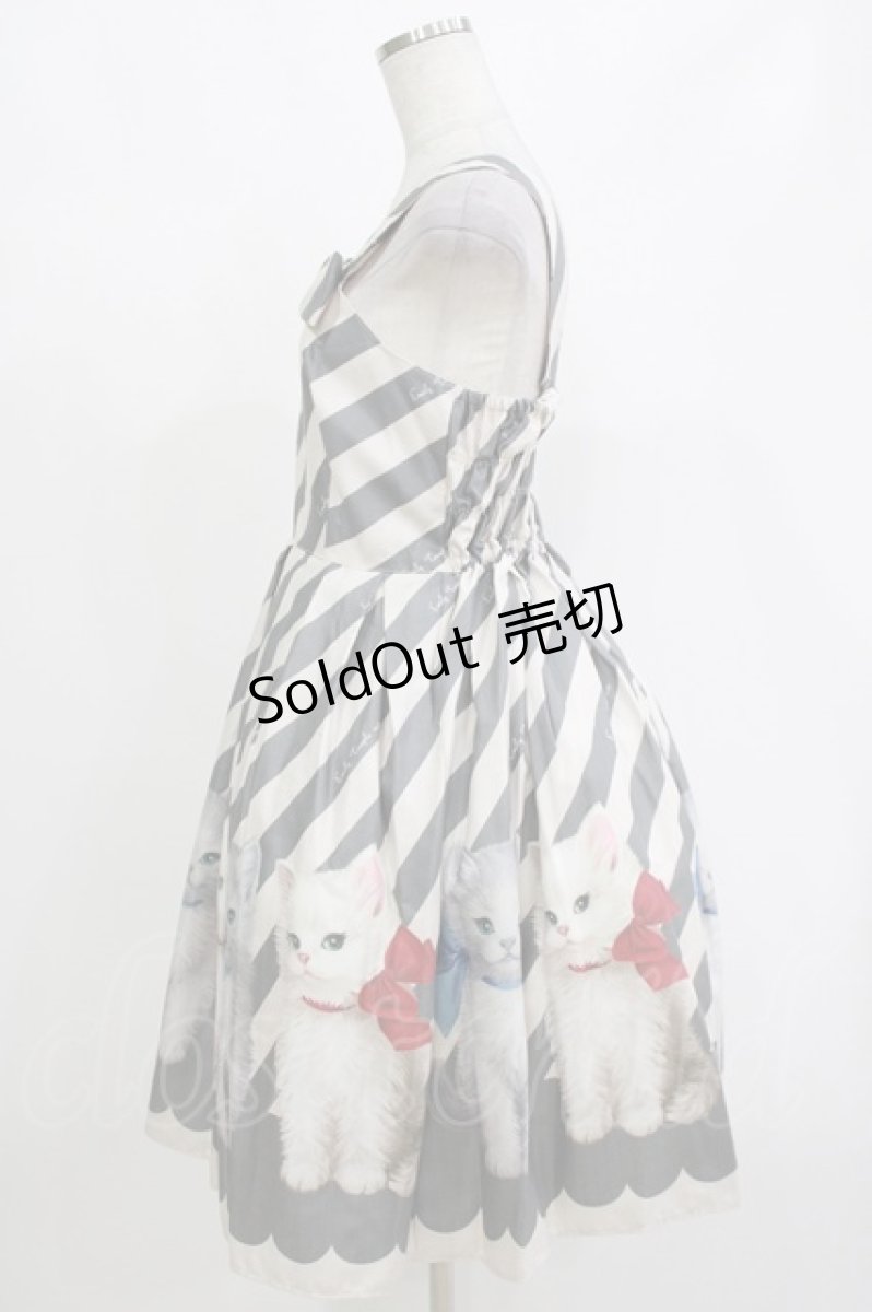 画像2: Emily Temple cute / Dolled up Catノースリーブワンピース M グレー H-26-10-15-060-ET-OP-NS-ZH (2)