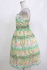 画像2: Emily Temple cute / Fruit Sandwichキャミソールワンピース M グリーン H-26-10-15-061-ET-OP-NS-ZH (2)