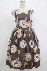 画像1: Emily Temple cute / milk sconeノースリーブワンピース M ブラウン H-26-10-15-063-ET-OP-NS-ZH (1)