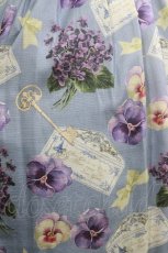 画像4: Leur Getter / Flower Letterノースリーブワンピース M サックス H-26-10-15-064-LU-OP-NS-ZH (4)