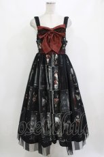 画像1: Royal Princess Alice / Little Red Riding Hood Tarot 赤ずきんのタロット ・粟木こぼねコラボ ペプラム付きドレス Free ブラック H-26-10-15-007-LO-OP-NS-ZH (1)