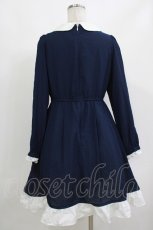 画像3: axes femme POETIQUE / クラシカルBLドッキングワンピース M ネイビー H-26-10-15-009-AX-OP-NS-ZH (3)