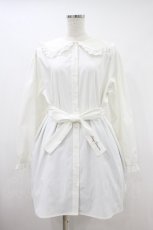 画像1: Honey Cinnamon / ロゴリボンセーラーシャツワンピース Free 白 H-26-10-16-033-LO-OP-NS-ZH (1)
