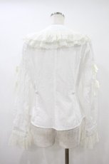 画像2: metamorphose / ラッセルレースブラウス Free 白 H-26-10-16-047-ME-BL-NS-ZH (2)