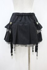 画像2: DimMoire / サイドフリルミニスカート L 黒 H-26-10-17-028-PU-PA-AK-ZH (2)