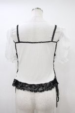 画像2: DimMoire / Gothicチュールトップス L 白 H-26-10-17-041-PU-TO-AK-ZH (2)