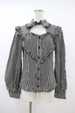 画像1: IMVAL / Heart Shirt FREE 黒×白 H-26-10-17-042-PU-BL-AK-ZH (1)