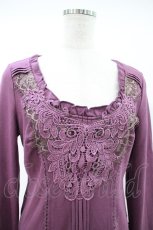 画像3: OZZ ANGELO / フロントレースカットソー  紫 H-26-10-17-044-OO-TO-AK-ZH (3)
