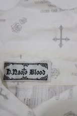 画像4: h.naoto Blood / 英字プリントブラウス  白 H-26-10-18-028-HN-BL-AK-ZH (4)