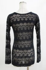 画像3: HYSTERIC GLAMOUR / スカルシアーカットソー  黒 H-26-10-18-048-PU-TO-AK-ZH (3)