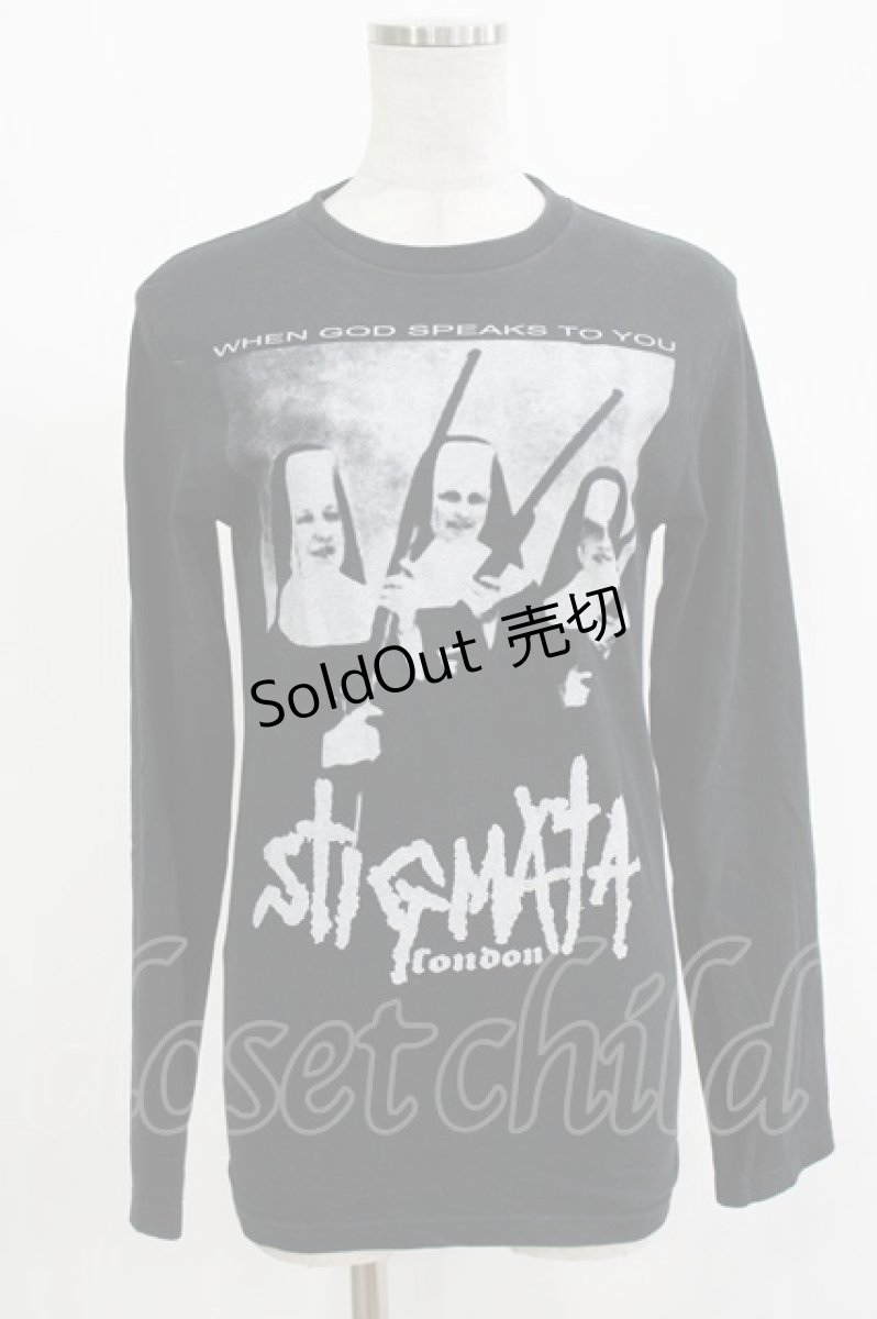 画像1: STIGMATA / プリントカットソー XS 黒 H-26-10-18-049-PU-TO-AK-ZH (1)