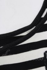 画像4: MAD / サイドロングボーダーカットソー M 白×黒 H-26-10-18-060-PU-TO-AK-ZH (4)