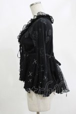 画像2: h.naoto Blood / プリントボレロ  黒 H-26-10-18-066-HN-TO-AK-ZH (2)