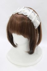 画像1: MILK / リボンヘアバンド  オフ×ブラック H-26-10-18-078-ML-AC-AK-ZH (1)