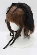 画像1: MARBLE / ヴェールヘッドドレス  黒 H-26-10-18-079-GO-AC-AK-ZH (1)