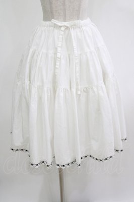Preview of 裾刺繍スカート M 白