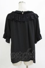 画像3: axes femme / 紫陽花刺繍ブラウス M クロ H-26-10-19-044-AX-BL-OW-ZH (3)