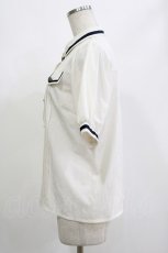 画像2: axes femme / ミリタリー風タイ付ブラウス M キナリ H-26-10-19-046-AX-BL-OW-ZH (2)