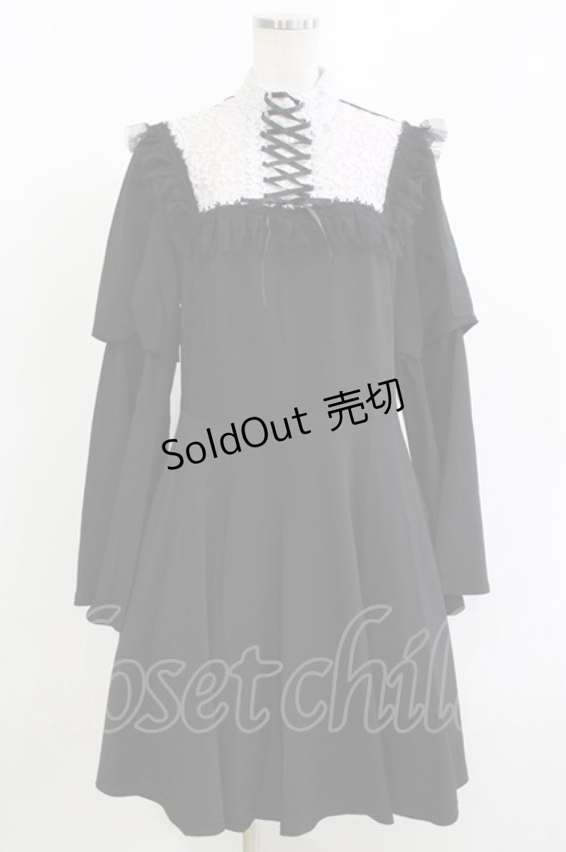 画像1: DARK IN LOVE / ヨークレースワンピース XXL ブラック H-26-10-19-063-PU-OP-NS-ZH (1)