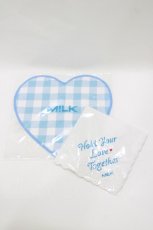画像1: MILK / ハンカチ  白/サックス H-26-10-19-071-ML-ZA-NS-ZH (1)