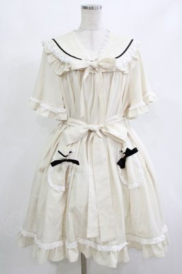Preview of 夏のお出掛けお嬢様ワンピース XL アイボリー