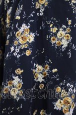 画像4: axes femme / 花柄ボリューム袖ブラウス M クロ H-26-10-19-015-AX-BL-OW-ZH (4)