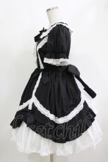 画像2: Chalmiere / ガーリーリボンワンピース M ブラック H-26-10-19-002-AX-OP-NS-ZH (2)