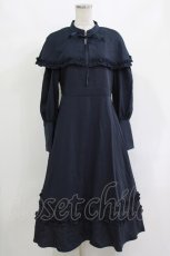 画像1: FLC / MINA*ケープワンピース M ネイビー H-26-10-19-023-LO-OP-NS-ZH (1)