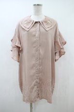 画像1: axes femme / 刺繍チュニックブラウス M ピンク H-26-10-20-046-AX-TO-SA-ZH (1)