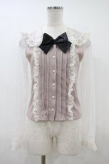 画像1: DearMyLove / チュールセーラーカットブラウス M ピンク H-26-10-20-058-GO-TO-YZ-ZH (1)