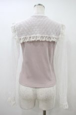 画像2: DearMyLove / チュールセーラーカットブラウス M ピンク H-26-10-20-058-GO-TO-YZ-ZH (2)