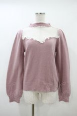 画像1: Ank Rouge / ヨークドットチュールニット M ピンク H-26-10-20-059-CA-TO-YZ-ZH (1)