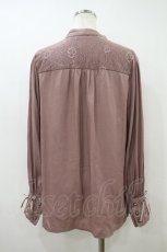 画像2: axes femme / チョーカー風サテンブラウス M ピンク H-26-10-20-060-AX-TO-OW-ZH (2)