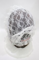 画像2: Melt Heart / レースボンネット  白 H-26-10-20-007-LO-AC-NS-ZH (2)