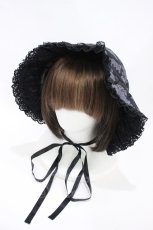 画像1: metamorphose / スワンボーダーボンネット  ブラック H-26-10-20-010-ME-AC-NS-ZH (1)