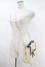 画像2: an another angelus / クロスタイデザインバッグ  Ivory/Navy H-26-10-20-013-CA-BG-NS-ZH (2)