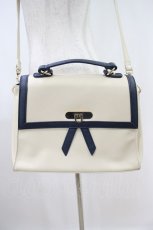 画像3: an another angelus / クロスタイデザインバッグ  Ivory/Navy H-26-10-20-013-CA-BG-NS-ZH (3)