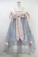 画像1: BABY,THE STARS SHINE BRIGHT / SA・KU・RA Celestial Maidenワンピース&リボンコームセット Free 白/サックス H-26-10-20-014-BA-OP-NS-ZH (1)