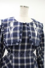 画像3: merry jenny / チューリップ刺繍checkワンピース Free 青チェック H-26-10-20-020-LO-OP-SA-ZH (3)