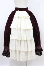 画像2: axes femme kawaii / ベルベットドールスカート M ワイン H-26-10-20-024-AX-OP-NS-ZH (2)