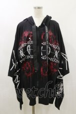 画像1: SEX POT ReVeNGe / 着物袖ZIPパーカー F 黒 H-26-10-21-046-SP-TO-AK-ZH (1)