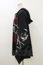 画像3: SEX POT ReVeNGe / 着物袖ZIPパーカー F 黒 H-26-10-21-046-SP-TO-AK-ZH (3)