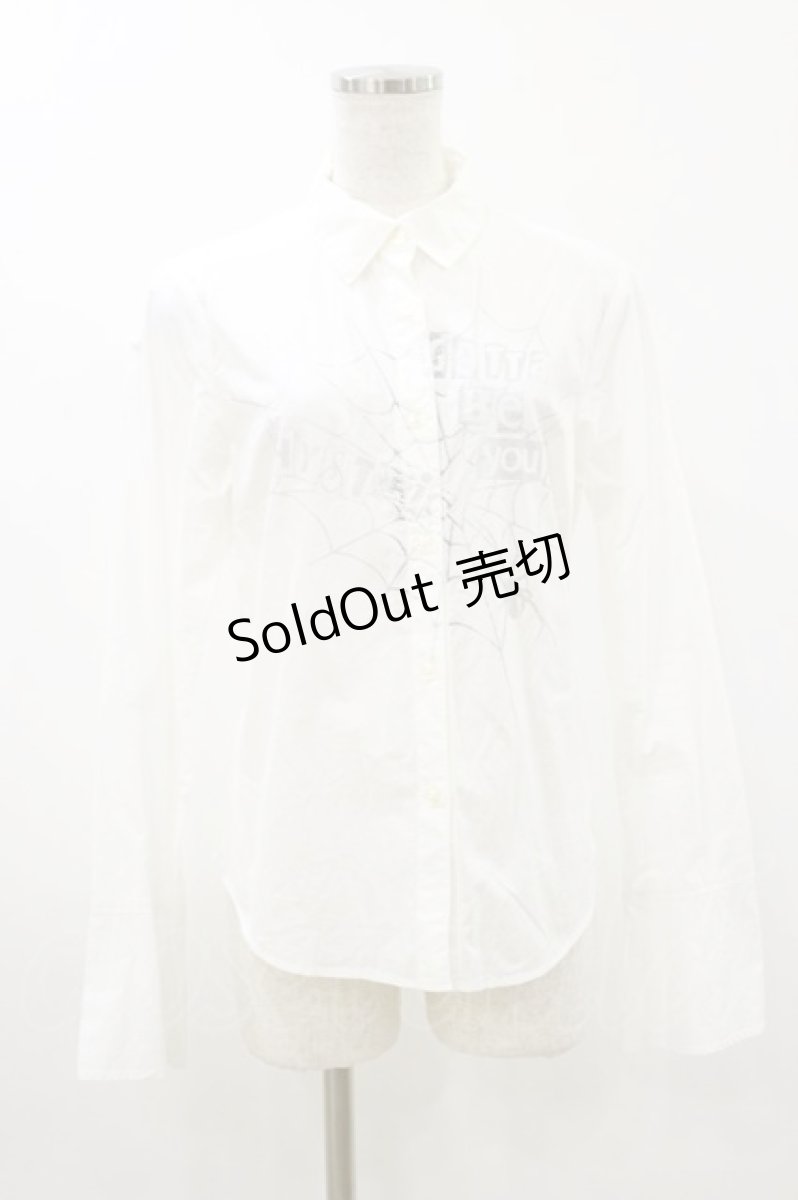画像1: HYSTERIC GLAMOUR / プリントシャツ M 白 H-26-10-21-051-PU-BL-AK-ZH (1)