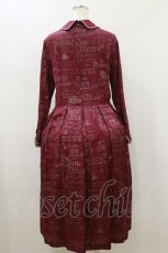 画像2: Jane Marple / Shiny logotypes Collette dress M バーガンディ H-26-10-21-067-JM-OP-AK-ZH (2)