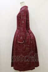 画像3: Jane Marple / Shiny logotypes Collette dress M バーガンディ H-26-10-21-067-JM-OP-AK-ZH (3)