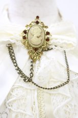 画像2: Ozz oneste / 薔薇刺繍ジャボタイ  アイボリー H-26-10-21-015-OO-ZA-AK-ZH (2)